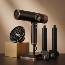 5-in-1 Ionic Hair Dryer Set with 1800W Power and LCD Display